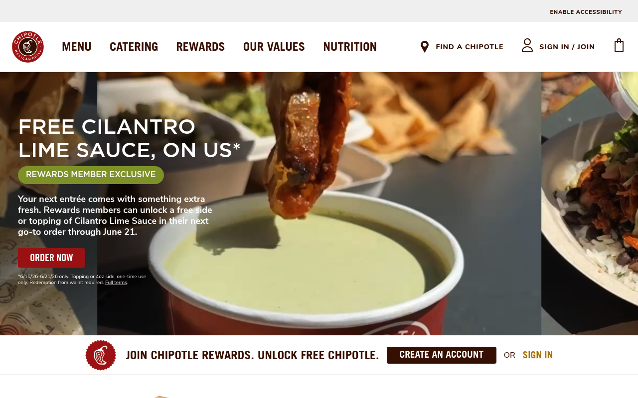 Chipotle Mexican Grill screenshot
