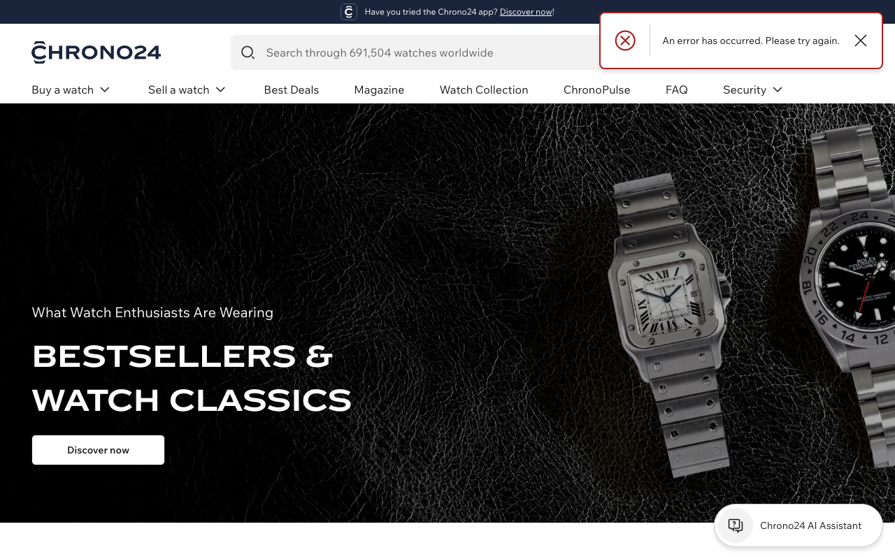 Chrono24 screenshot