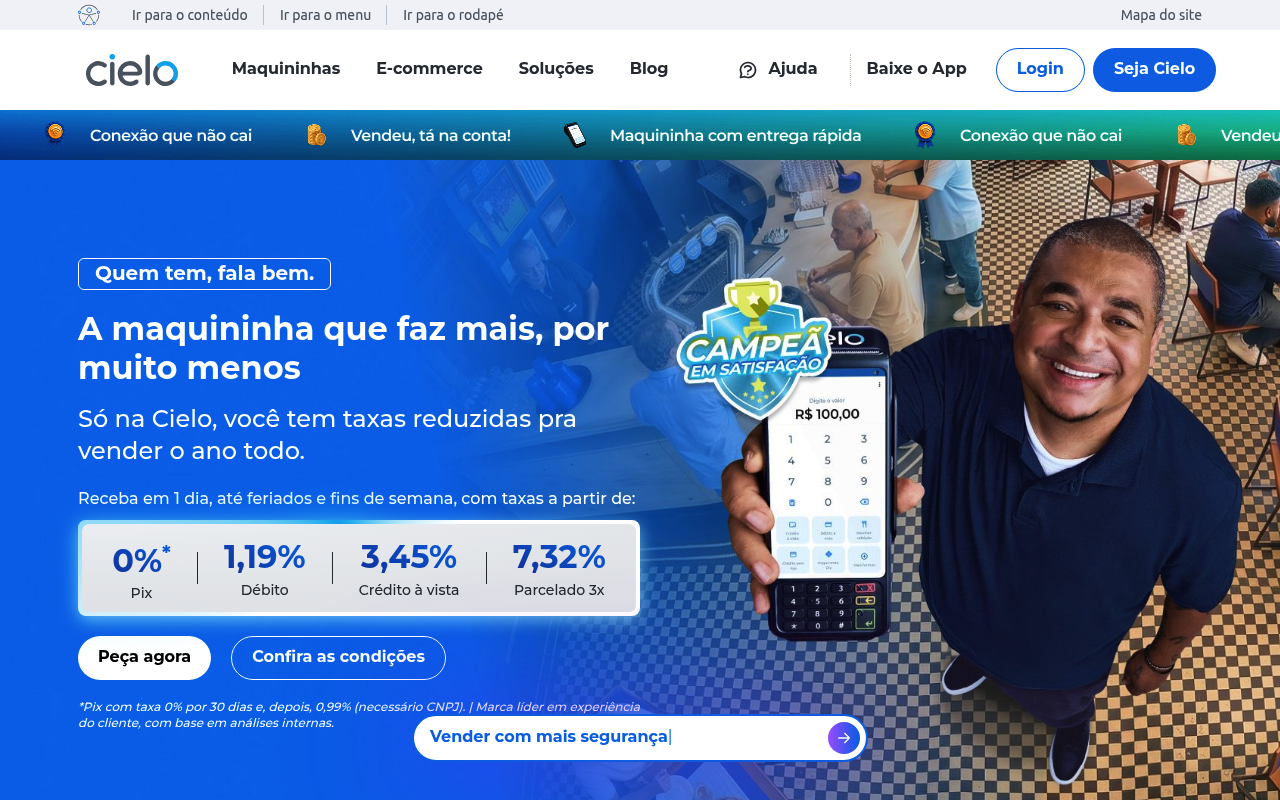 Cielo website screenshot