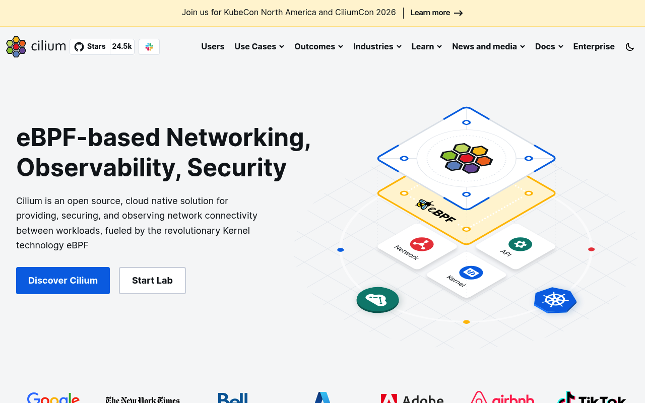 Cilium website screenshot