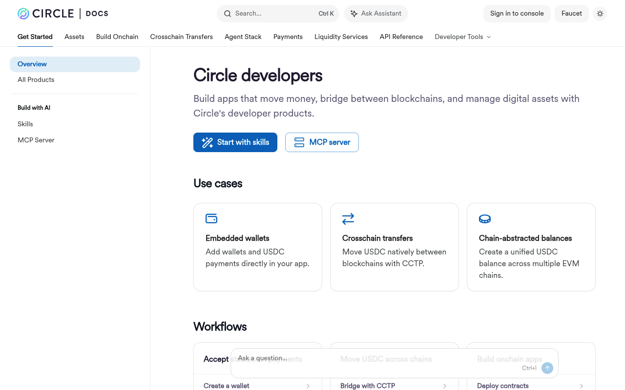 Circle website screenshot