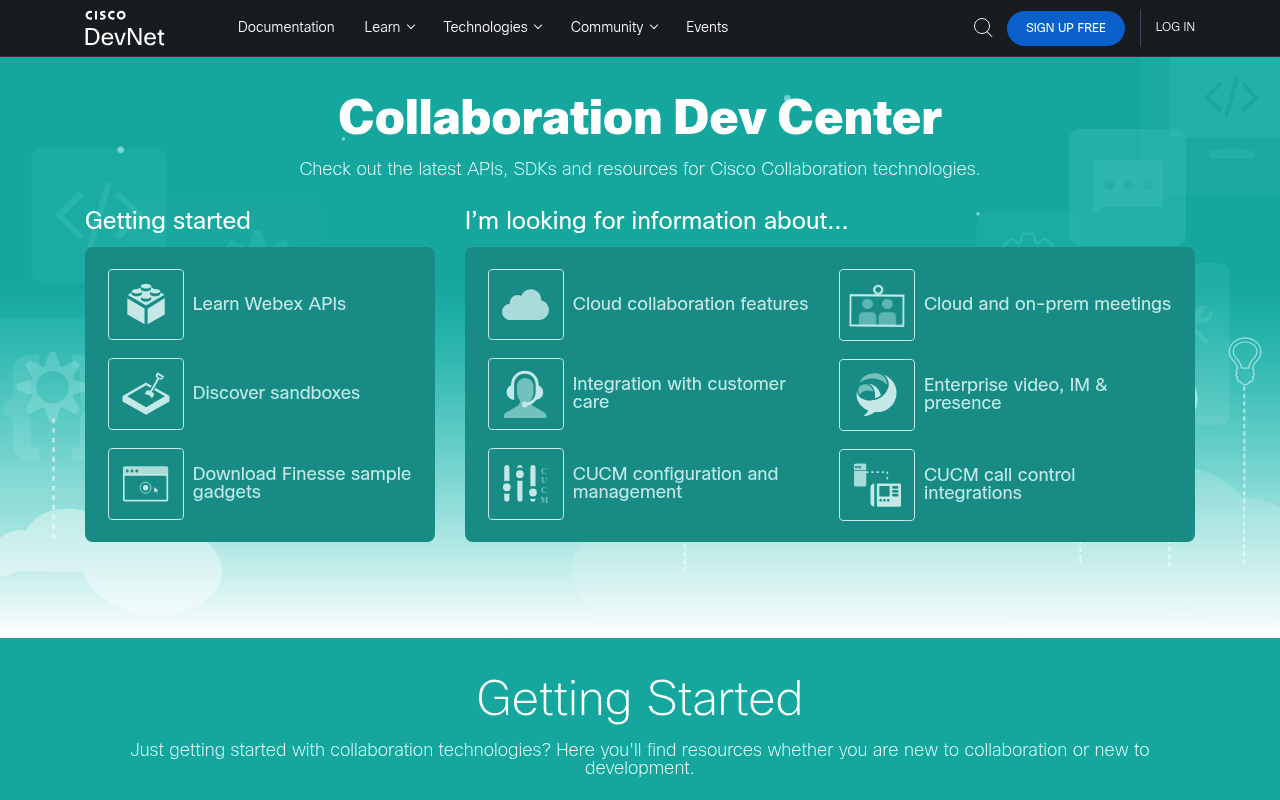 Cisco Collaboration Hybrid Solutions website screenshot