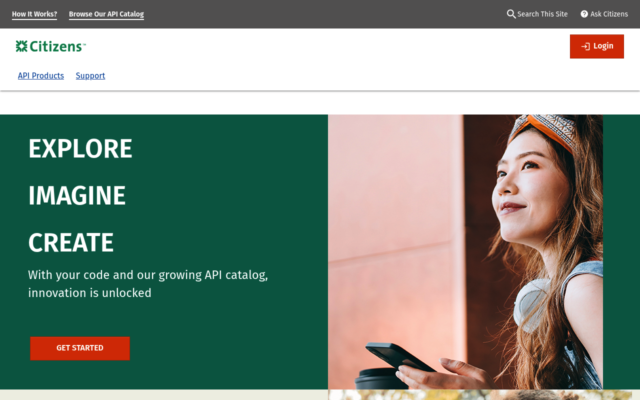 Citizens Financial website screenshot