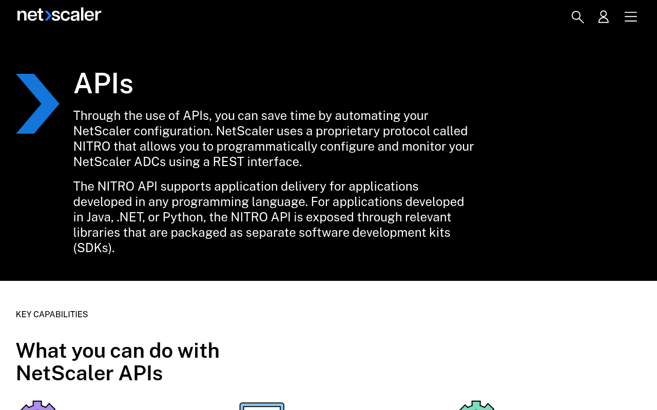 Citrix NetScaler website screenshot