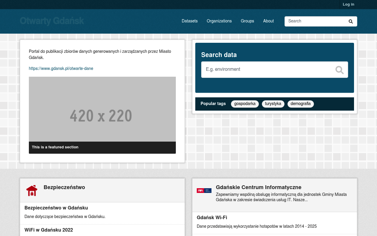 City, Gdańsk website screenshot