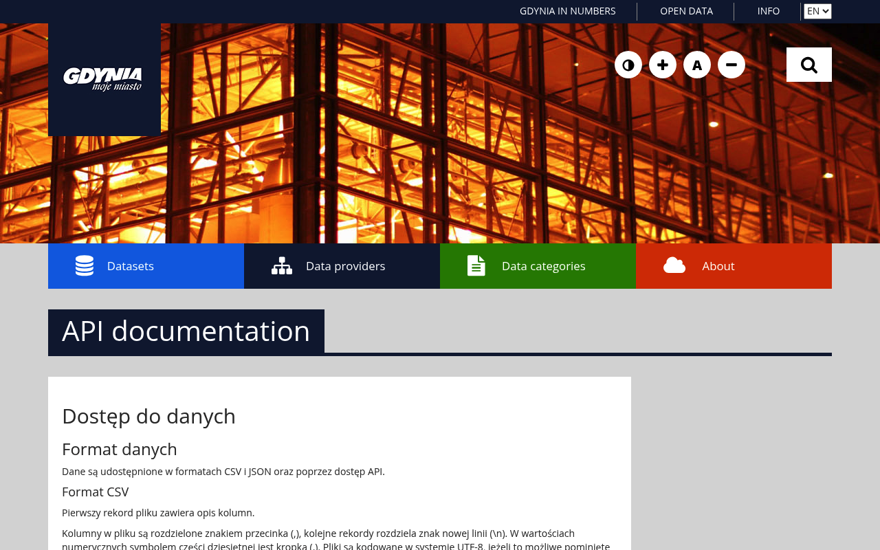 City, Gdynia website screenshot