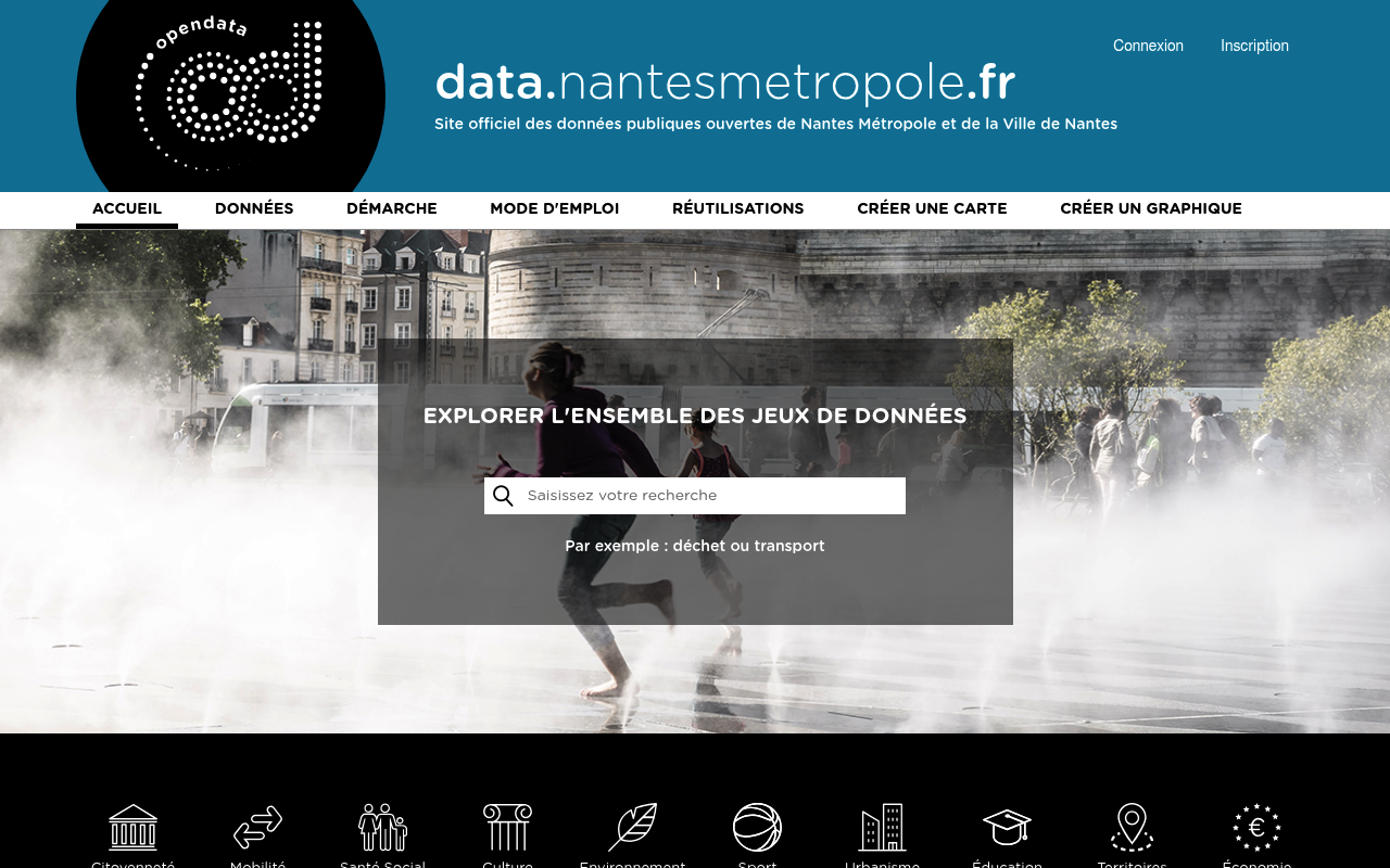City, Nantes Open Data website screenshot