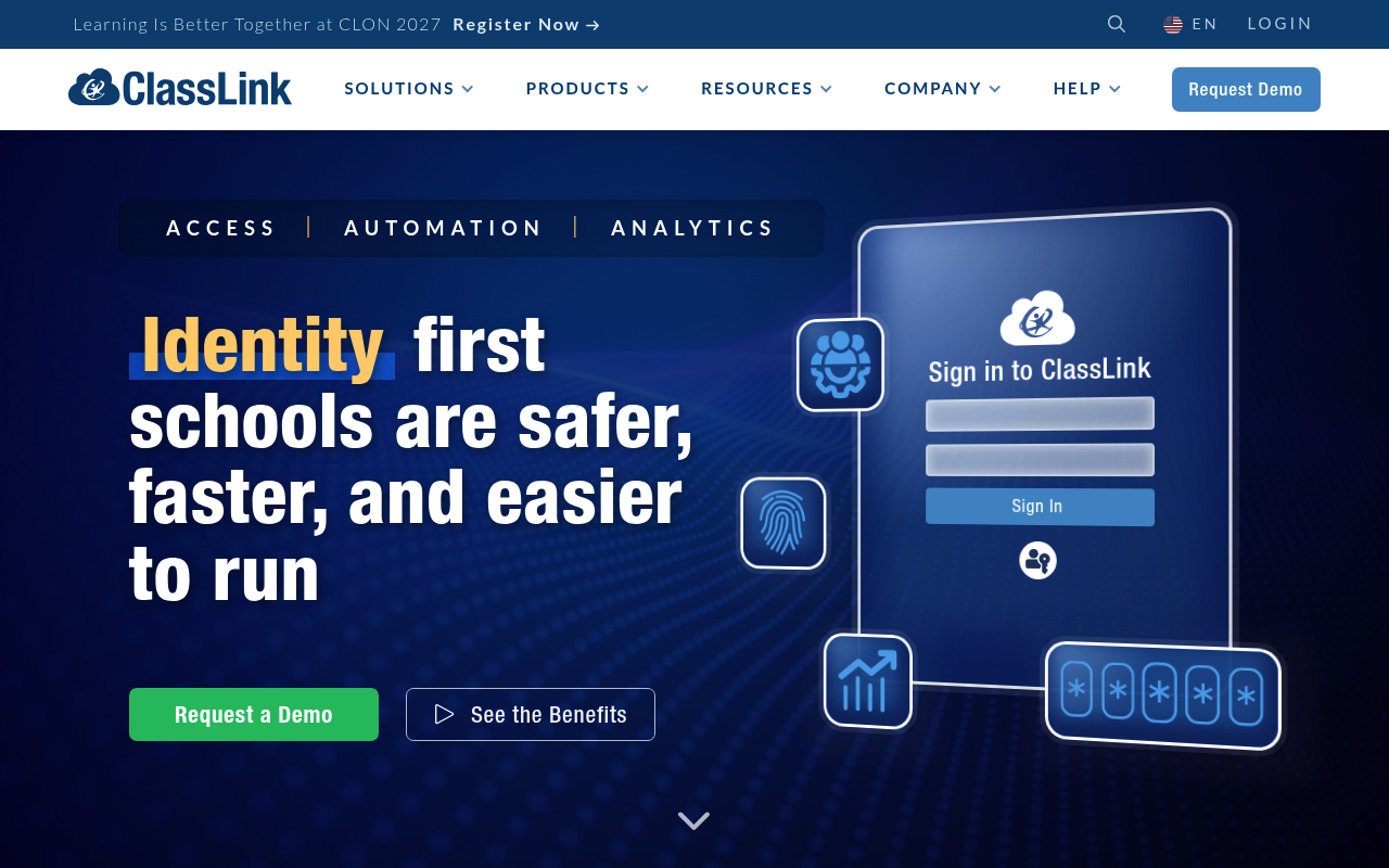 ClassLink website screenshot