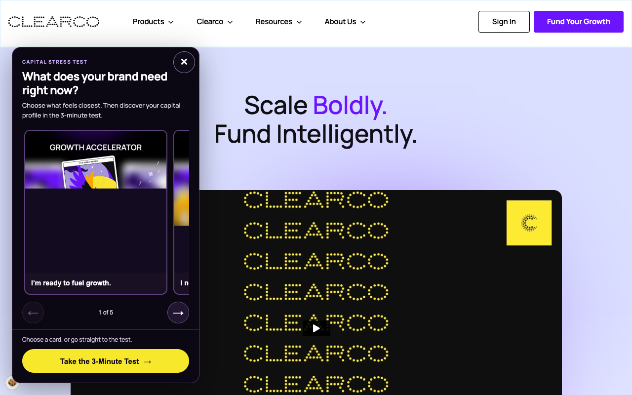 Clearco screenshot