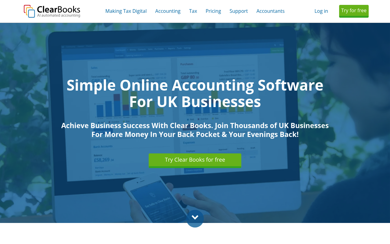 Clear Books website screenshot