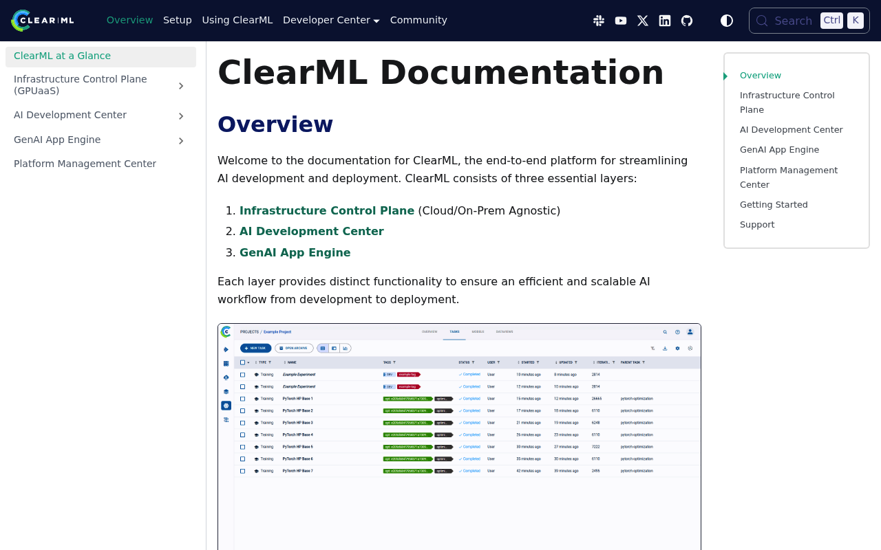 ClearML website screenshot