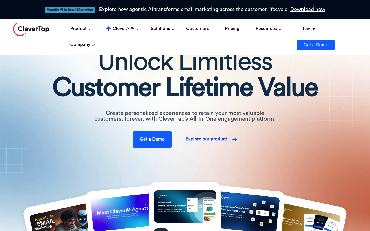 CleverTap website screenshot