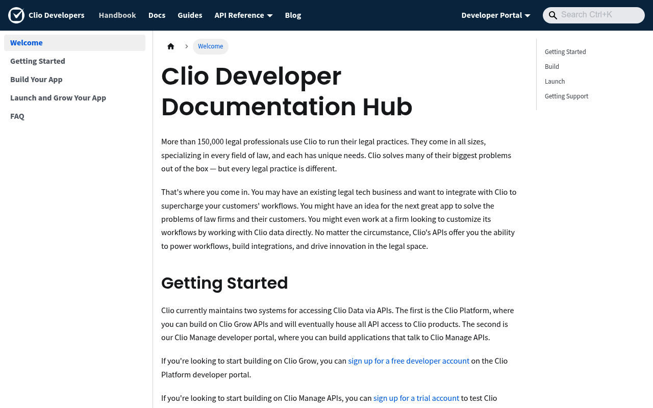 Clio website screenshot