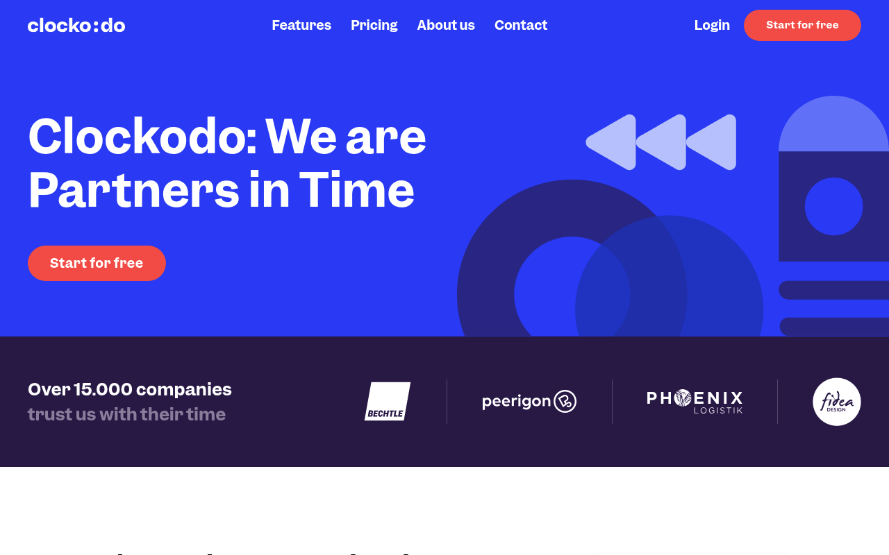 Clockodo website screenshot
