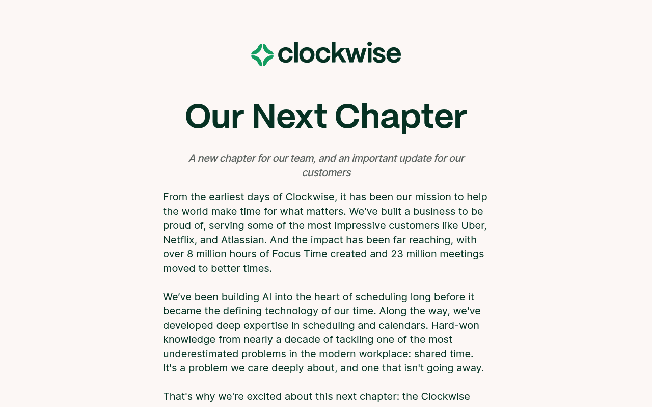Clockwise website screenshot