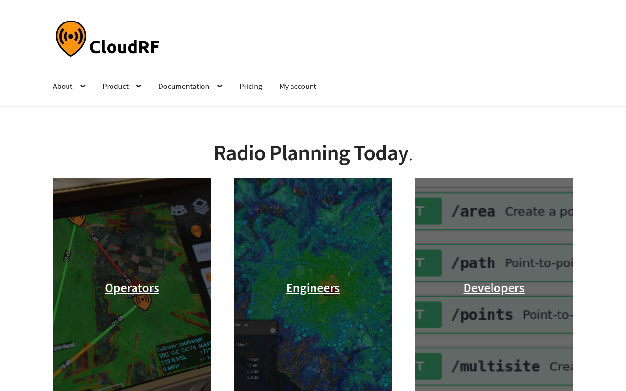 CloudRF website screenshot