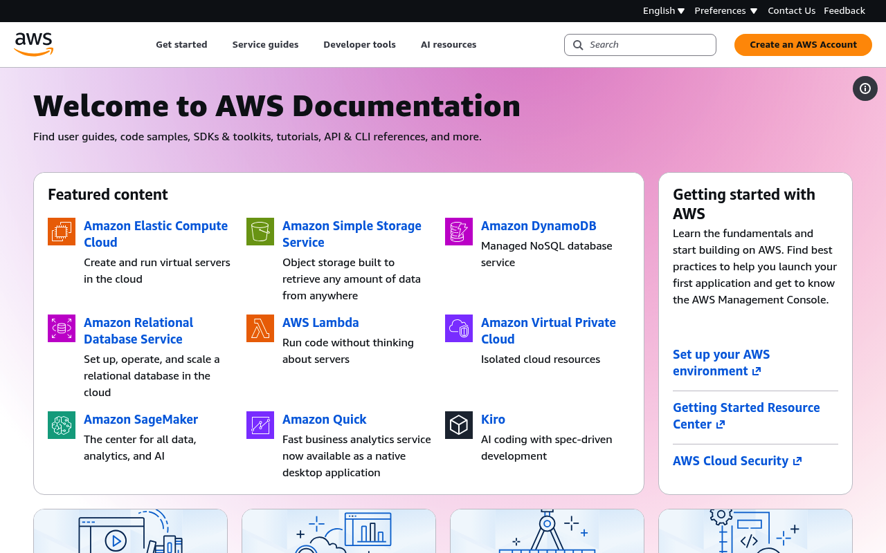 AWS CloudWatch website screenshot