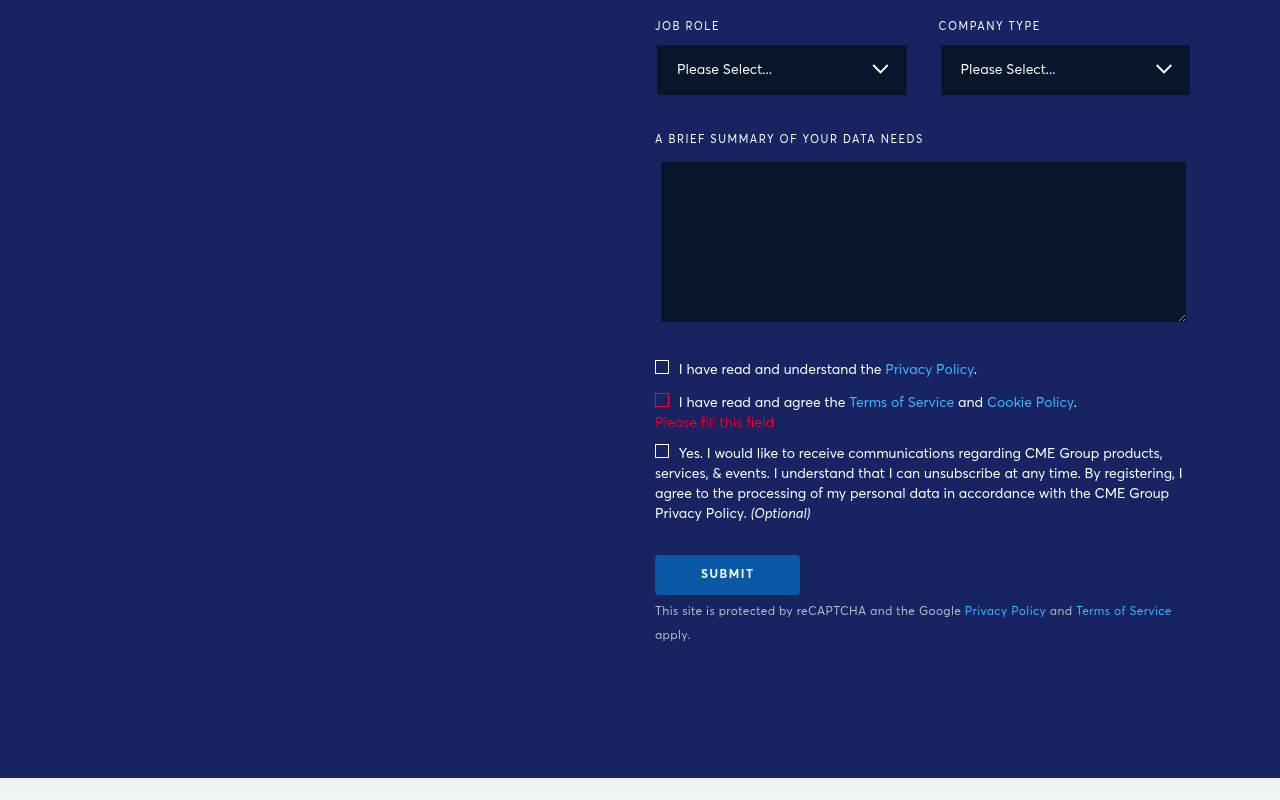 CME Group website screenshot