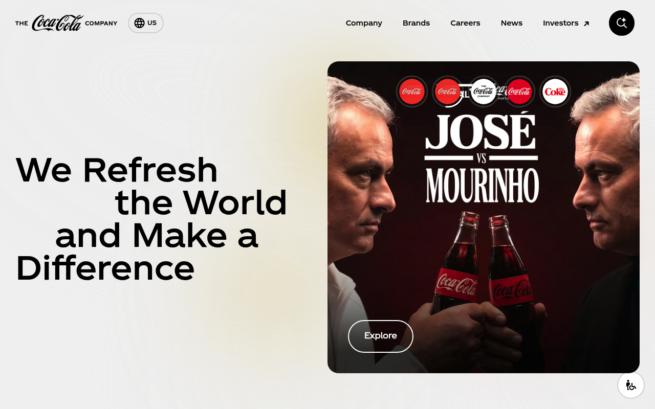 The Coca-Cola Company website screenshot