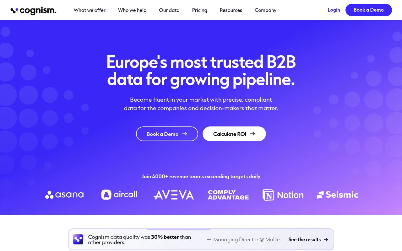 Cognism website screenshot