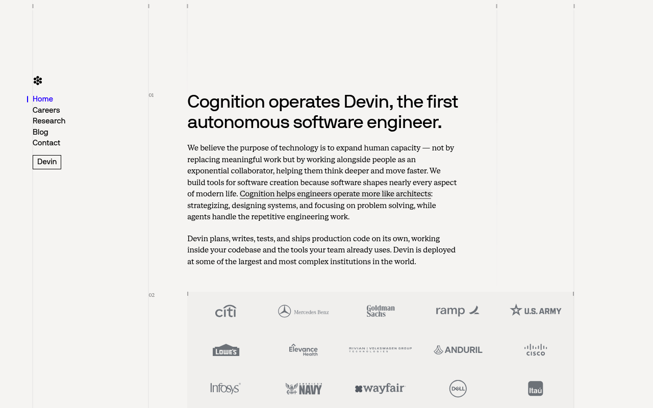 Cognition AI website screenshot