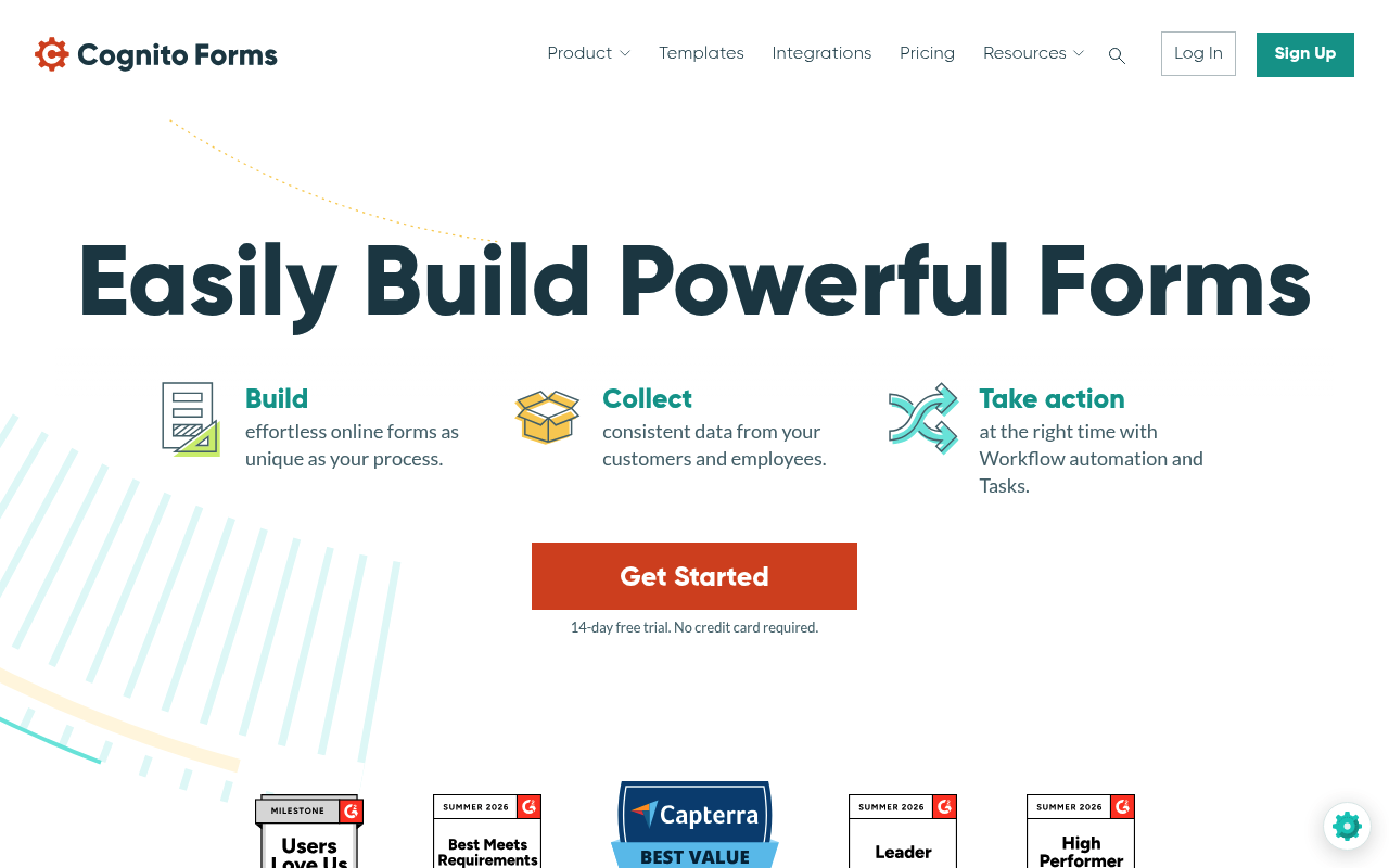 Cognito Forms website screenshot