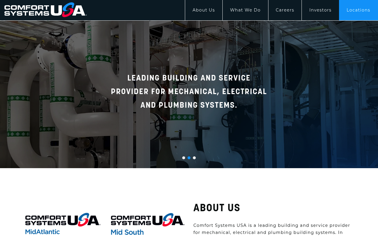 Comfort Systems USA website screenshot