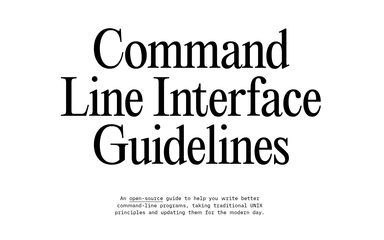 Command Line Interface website screenshot