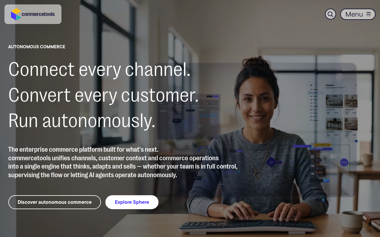 commercetools website screenshot