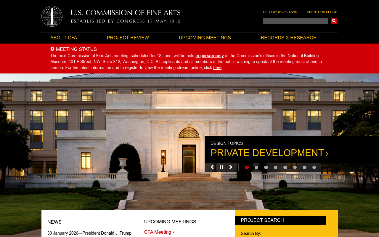 Commission of Fine Arts screenshot