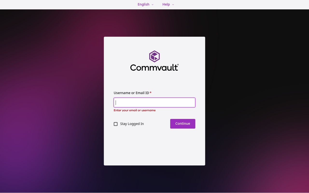 Commvault website screenshot