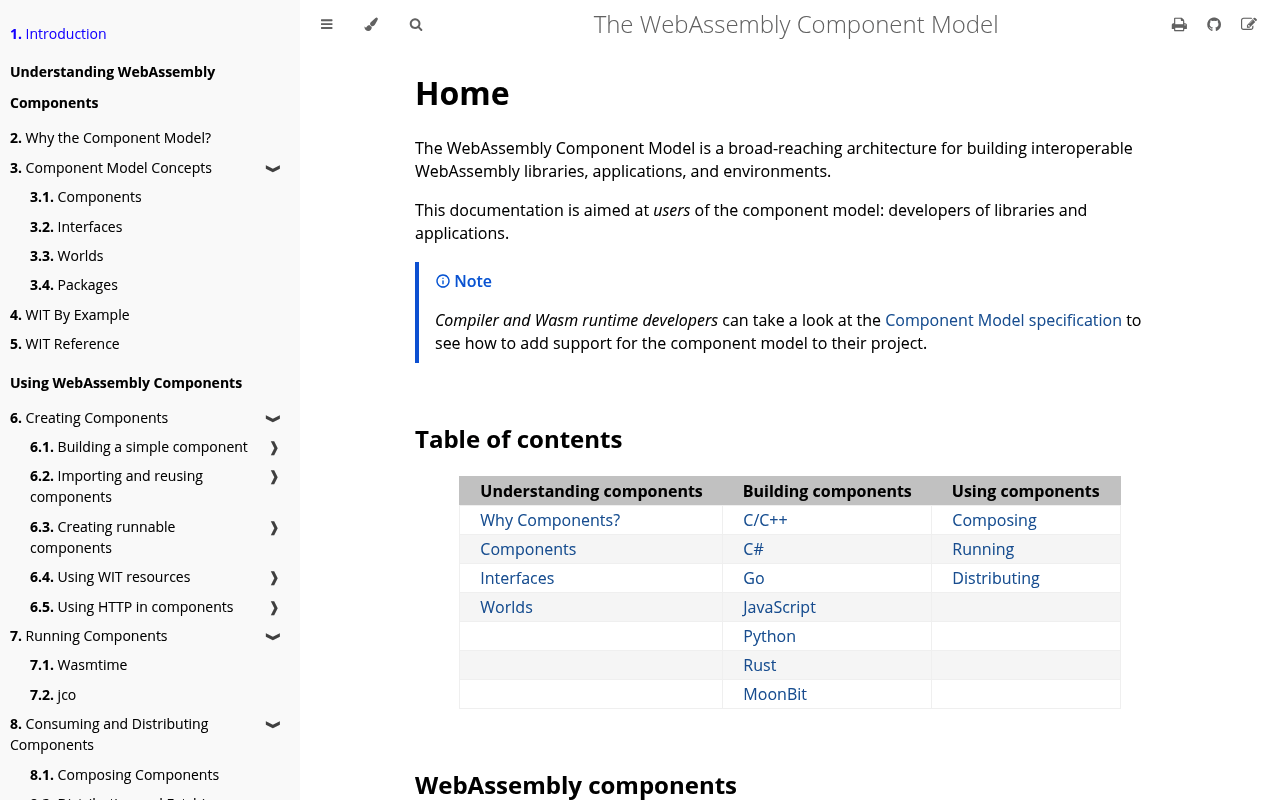 Component Model website screenshot