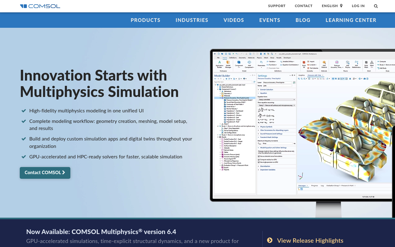 COMSOL screenshot