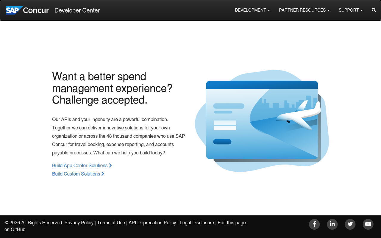 SAP Concur website screenshot