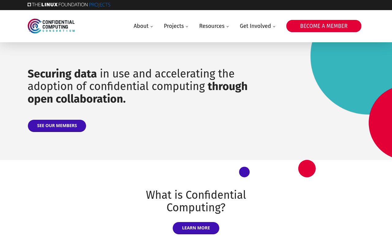 Confidential Computing Consortium website screenshot