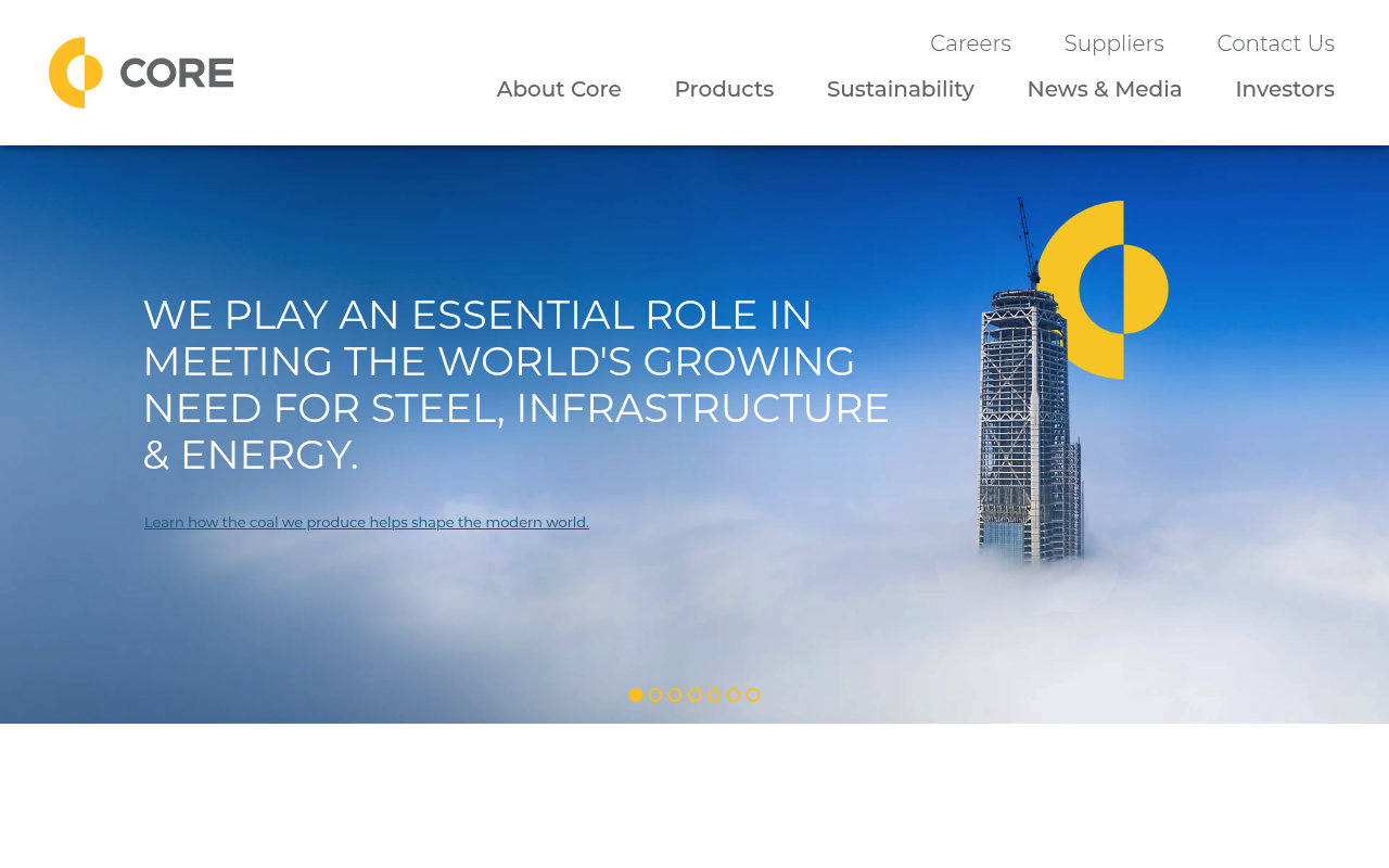 CONSOL Energy website screenshot