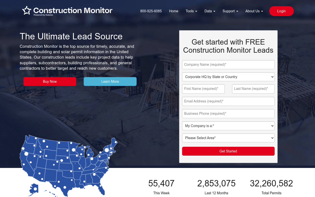 Construction Monitor website screenshot