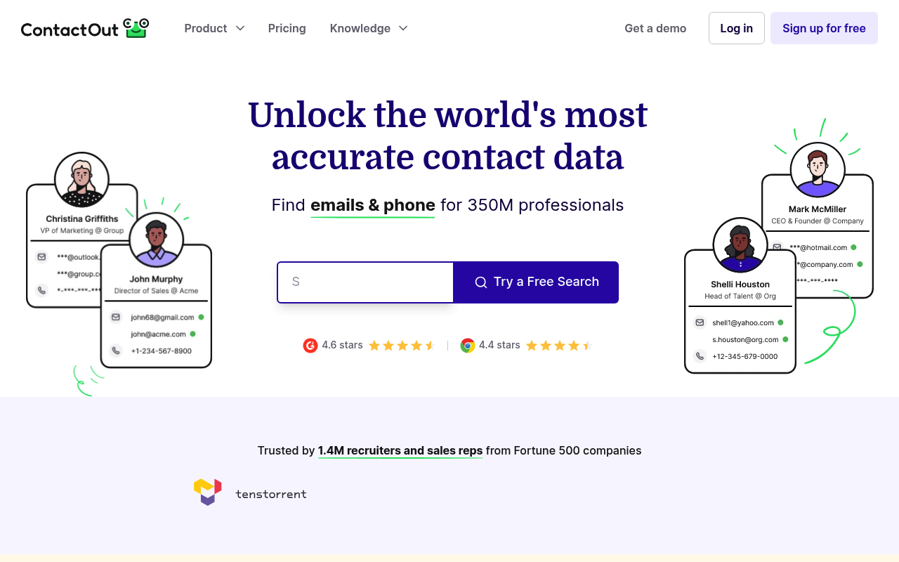 ContactOut website screenshot