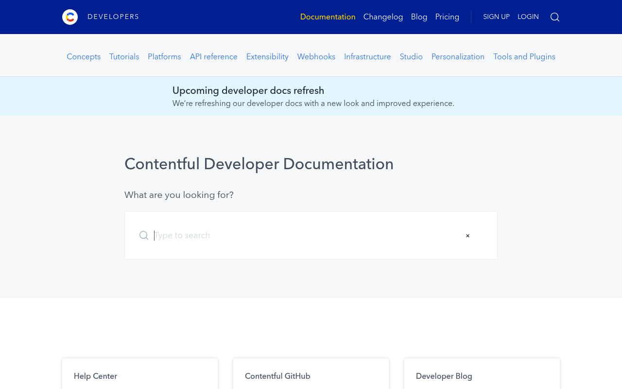 Contentful website screenshot