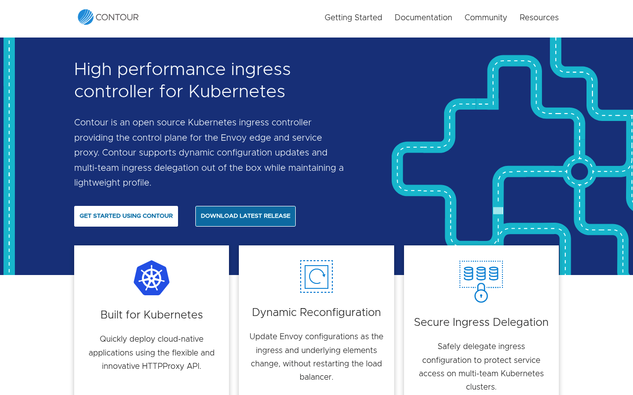 Contour website screenshot