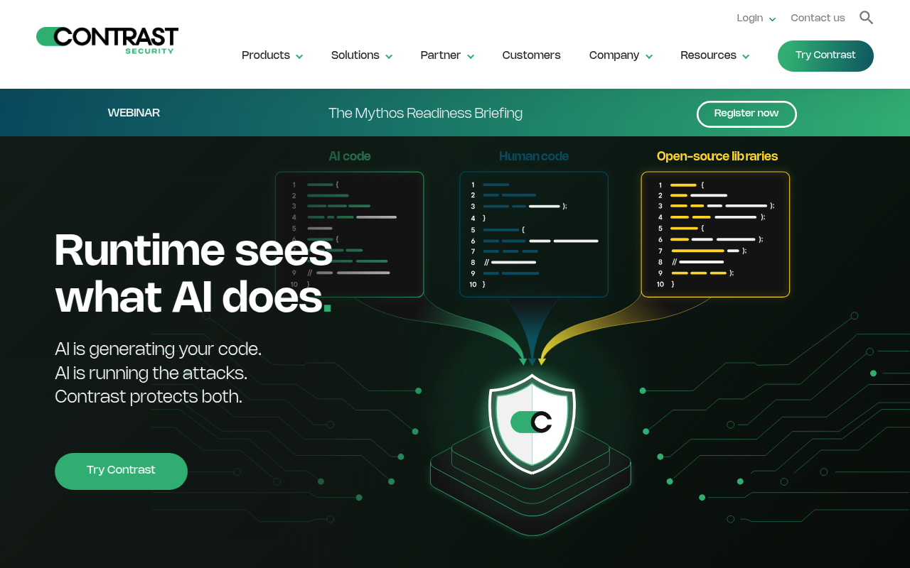 Contrast Security website screenshot