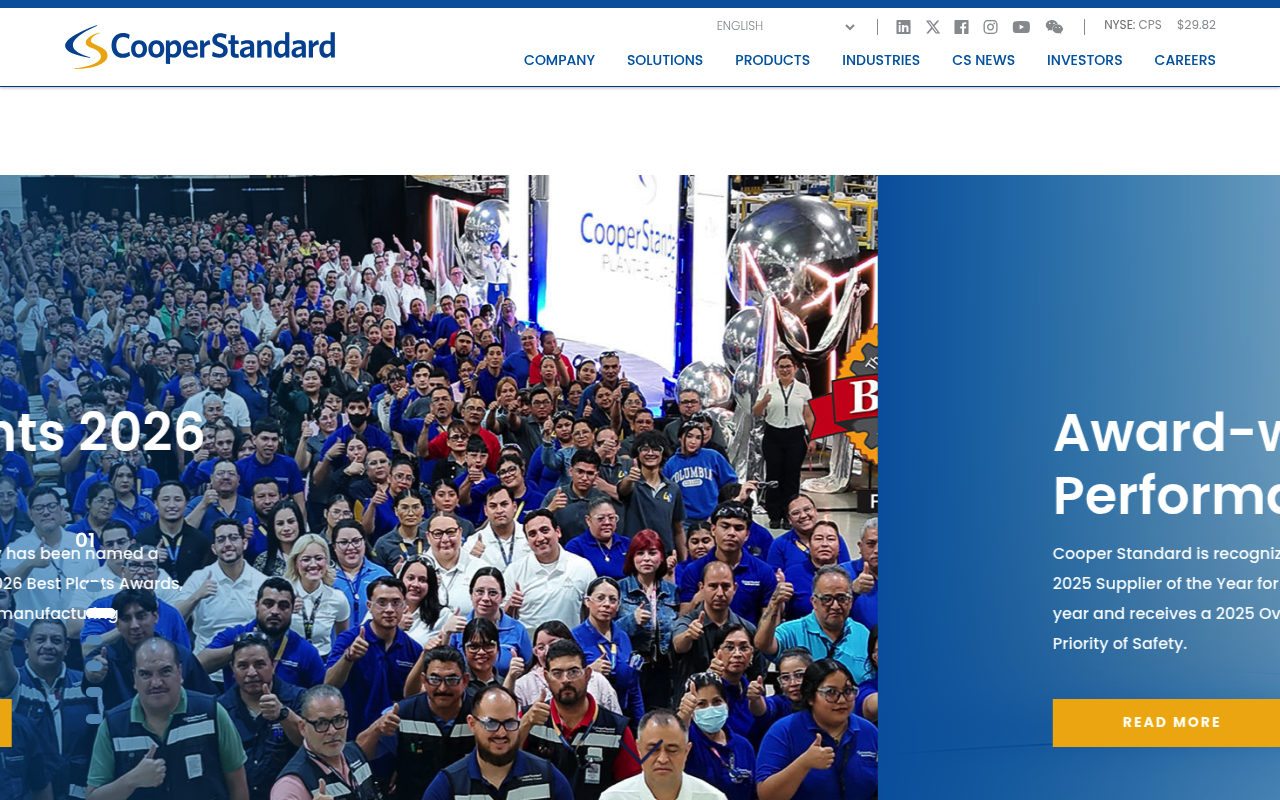 Cooper Standard Holdings screenshot