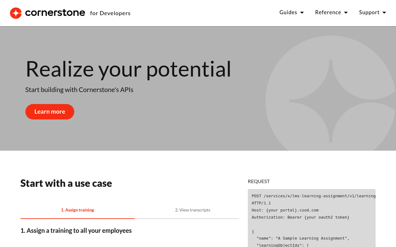 Cornerstone OnDemand website screenshot