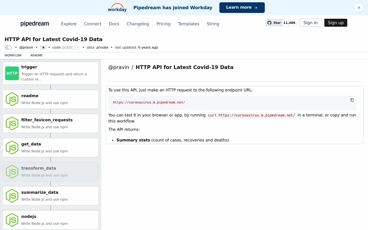 Coronavirus website screenshot