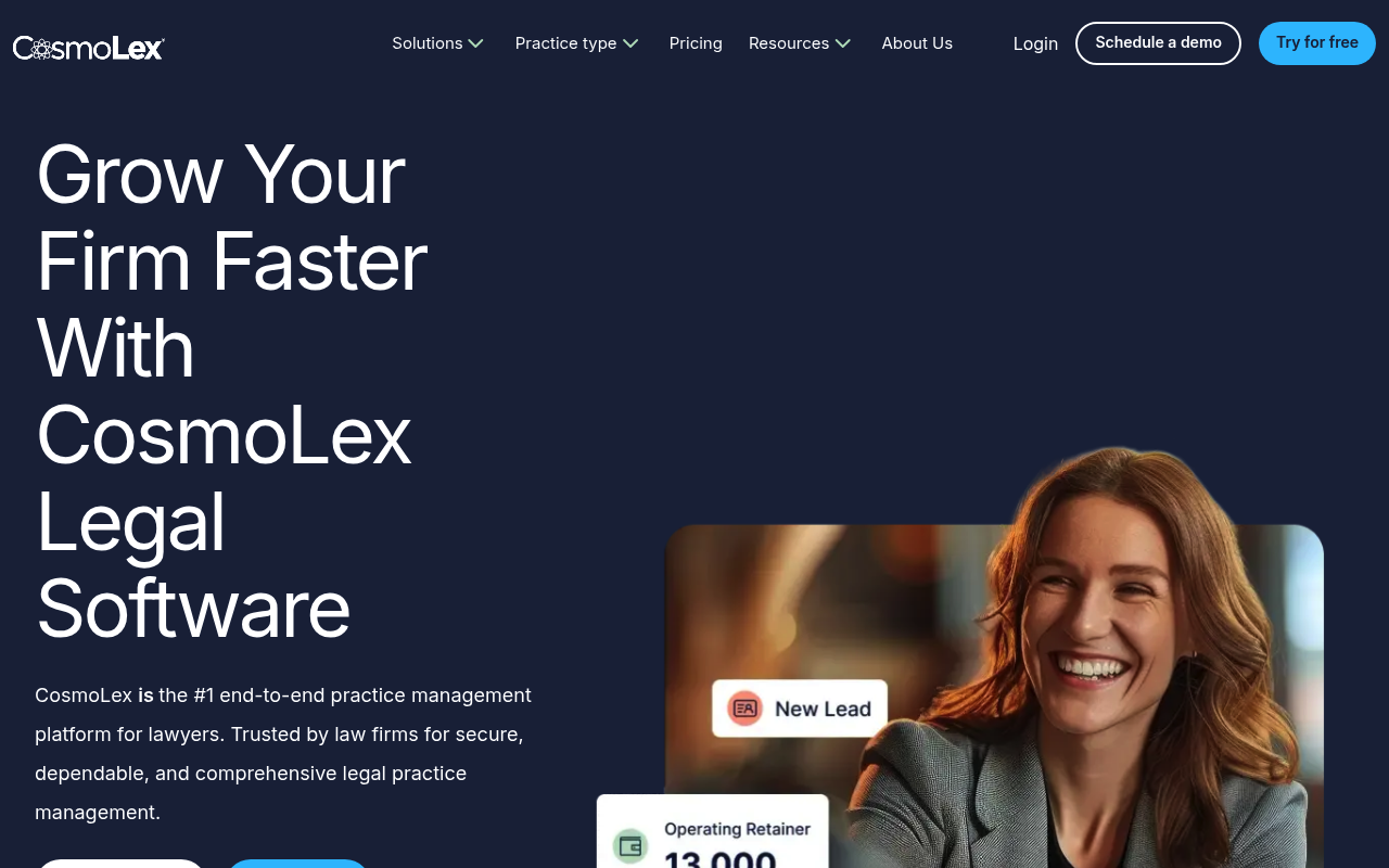 CosmoLex website screenshot