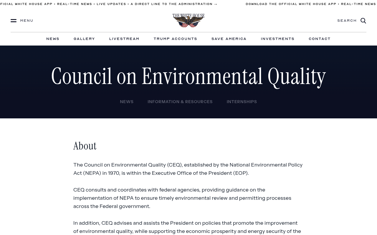 Council on Environmental Quality screenshot