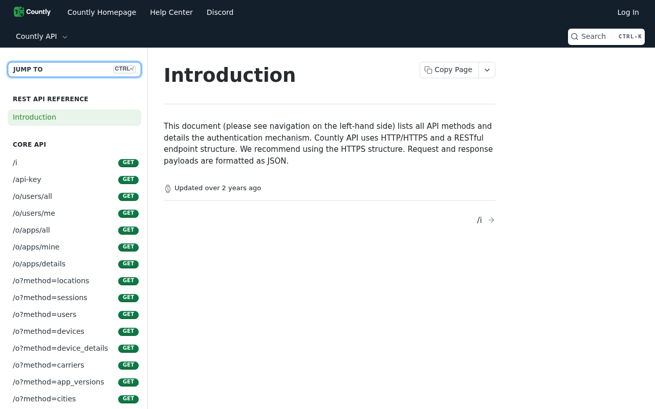 Countly website screenshot