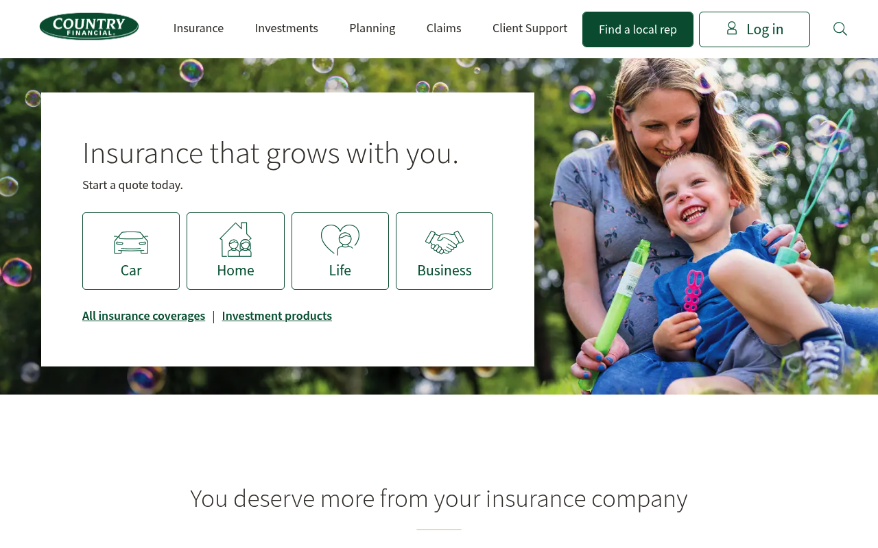 COUNTRY Financial screenshot
