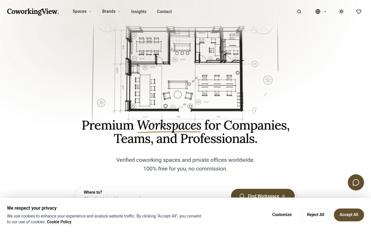 CoworkingView API screenshot