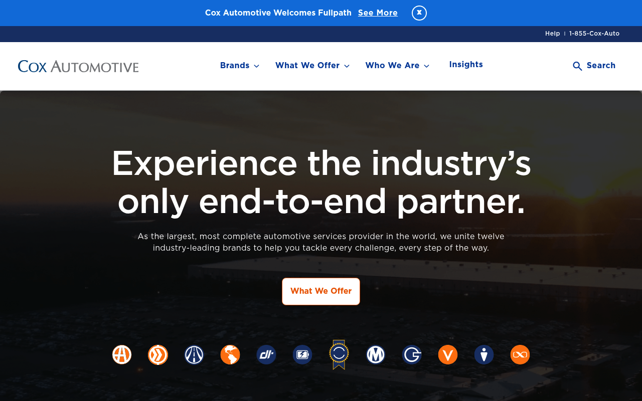 Cox Automotive website screenshot